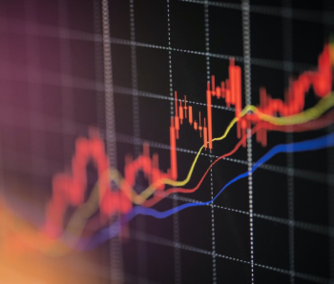 Stock crash market exchange loss trading graph analysis investment indicator business graph charts of financial digital background down stock crisis red price in down trend chart fall /