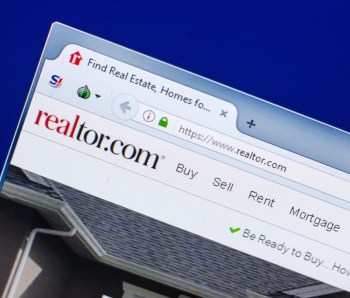 Ryazan, Russia - April 29, 2018: Homepage of Realtor website on the display of PC, url - Realtor.com
